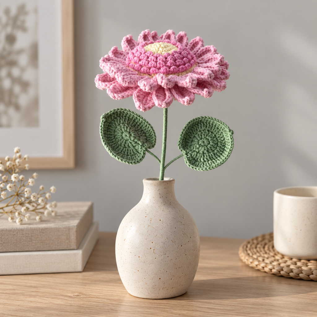 Crochet Sunflower Stems — 5-Pack