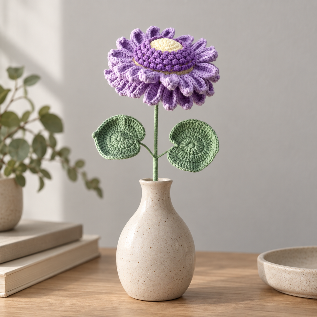 Crochet Sunflower Stems — 5-Pack