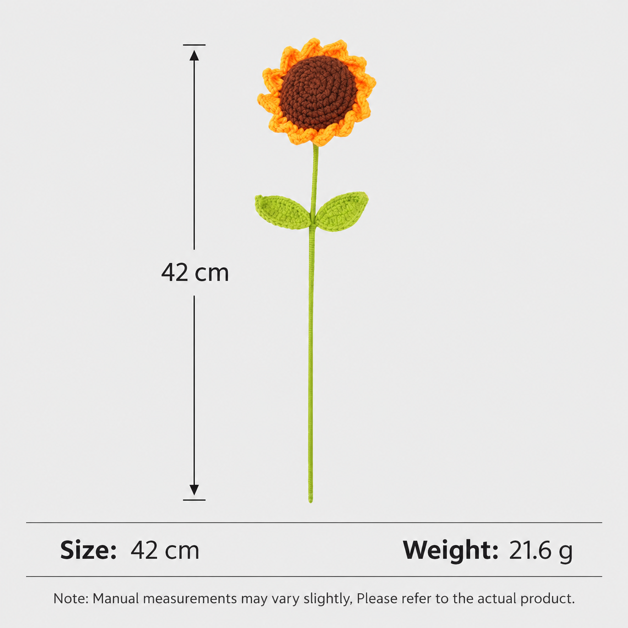 Handmade Crochet Sunflower – Set of 10 Stems