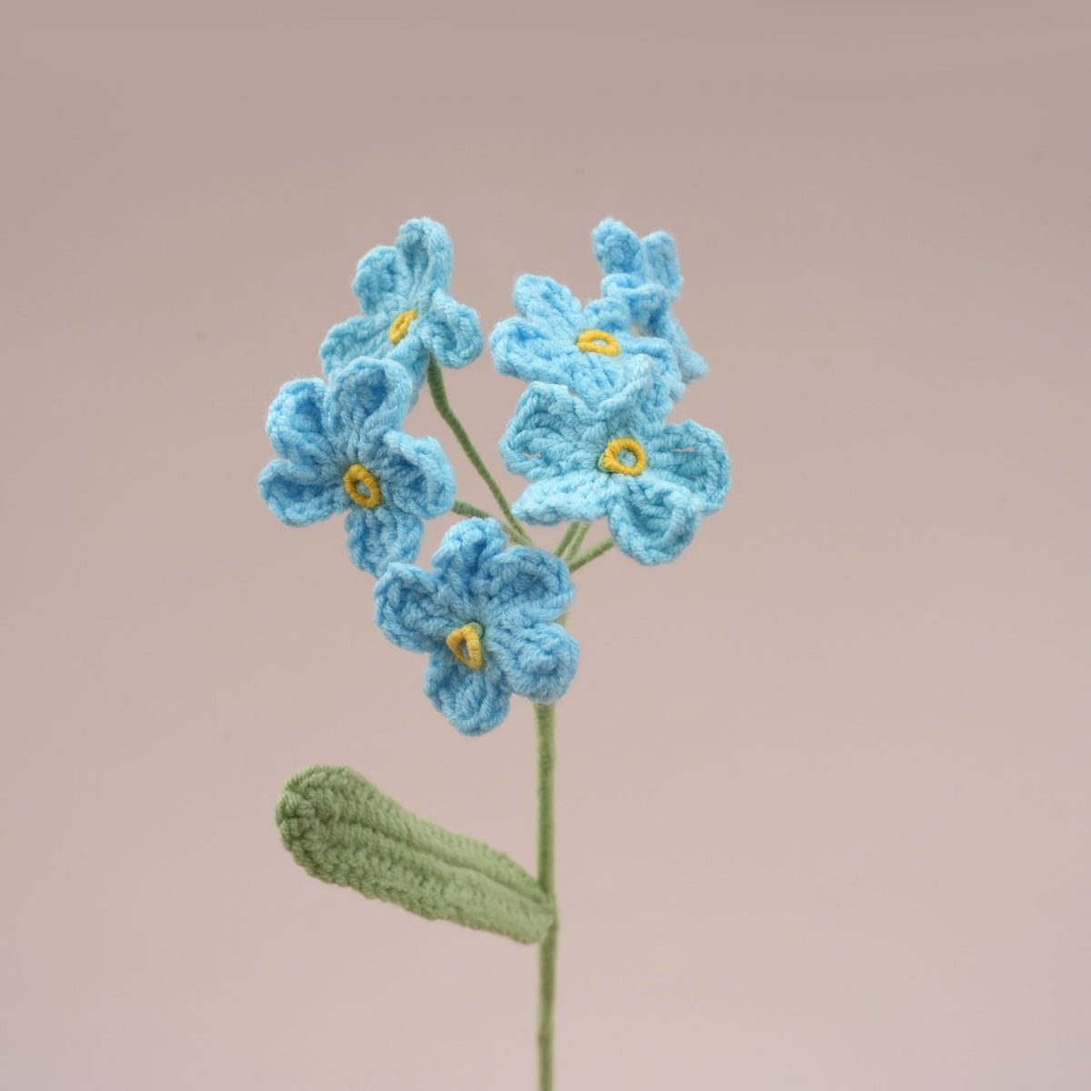 10PC Handmade Crochet Wildflower Stem – Colorful Forever Flower
