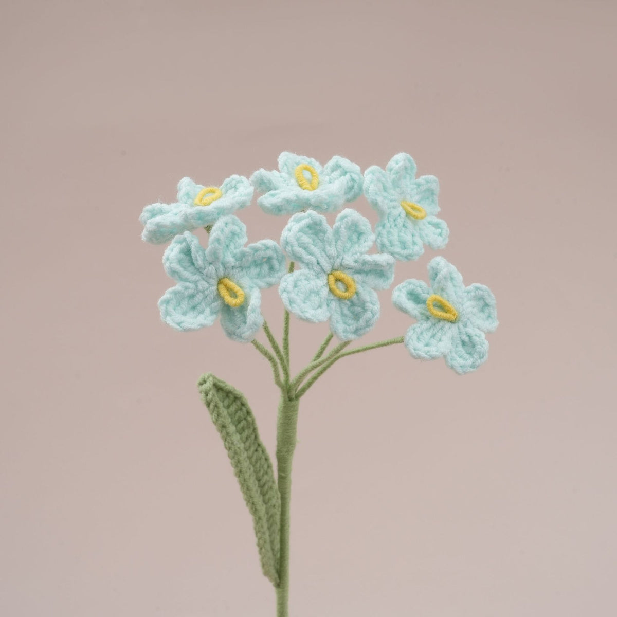 10PC Handmade Crochet Wildflower Stem – Colorful Forever Flower
