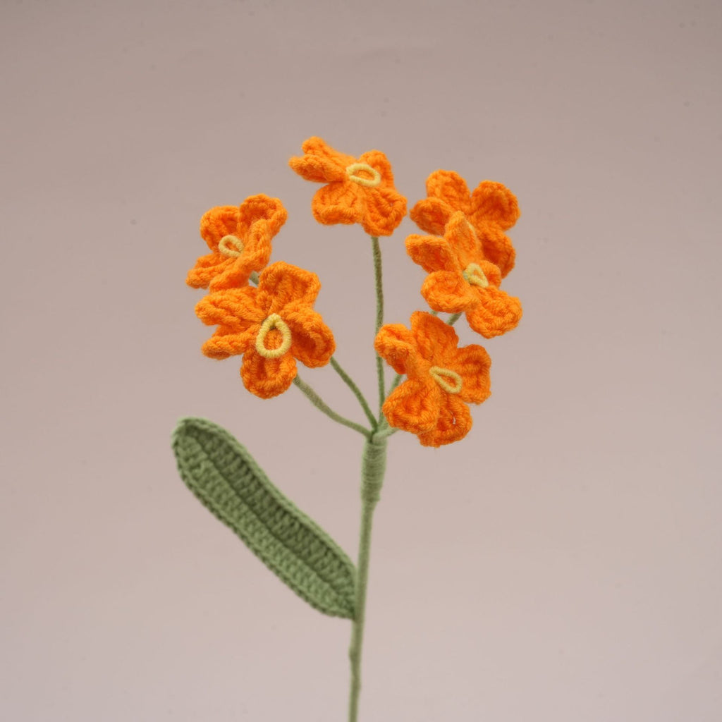 10PC Handmade Crochet Wildflower Stem – Colorful Forever Flower