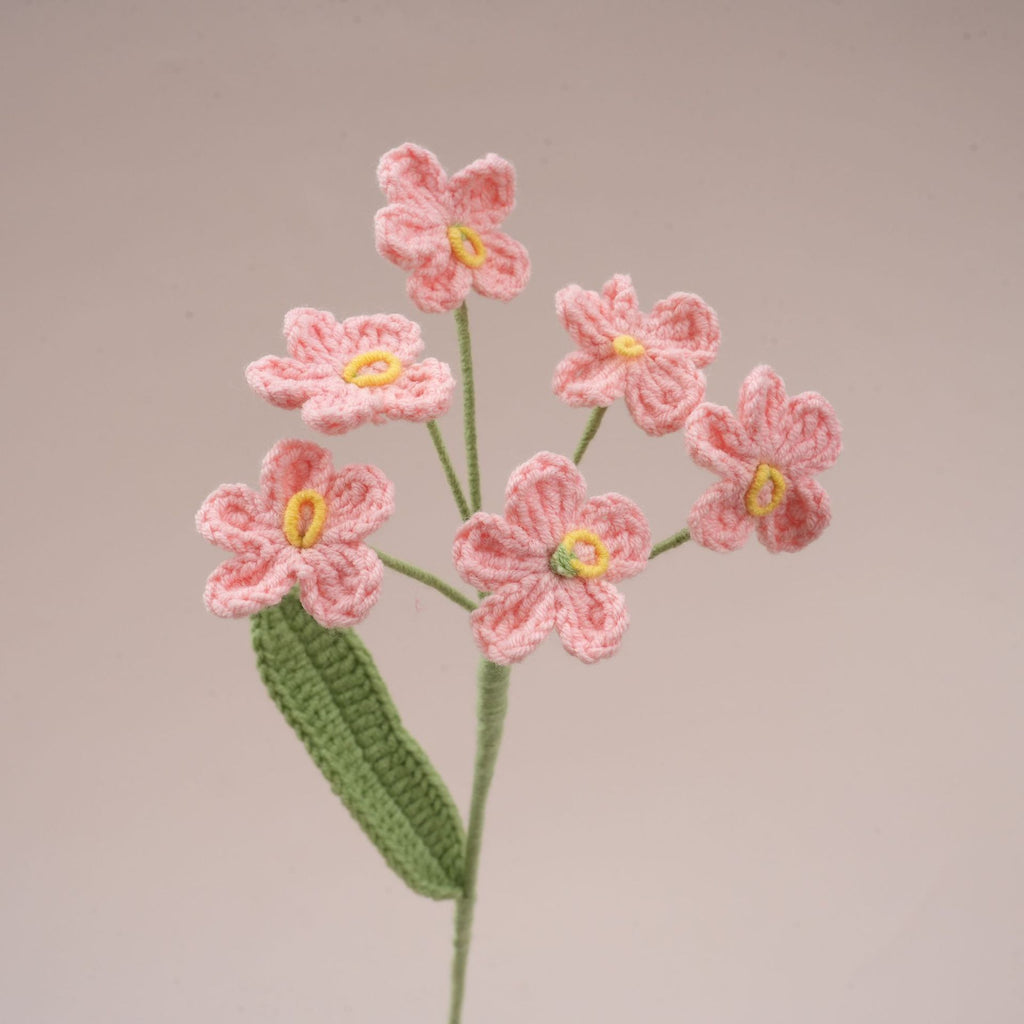 10PC Handmade Crochet Wildflower Stem – Colorful Forever Flower