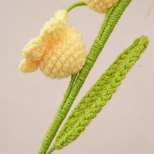 10PC Handmade Crochet Bellflower Stem – Colorful Forever Bloom
