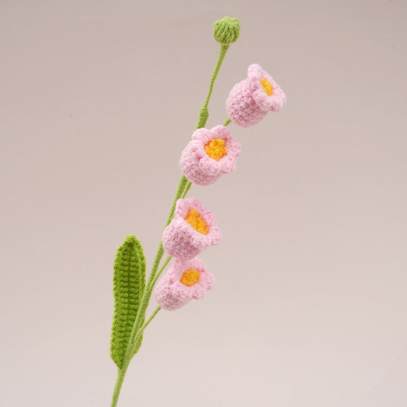 10PC Handmade Crochet Bellflower Stem – Colorful Forever Bloom