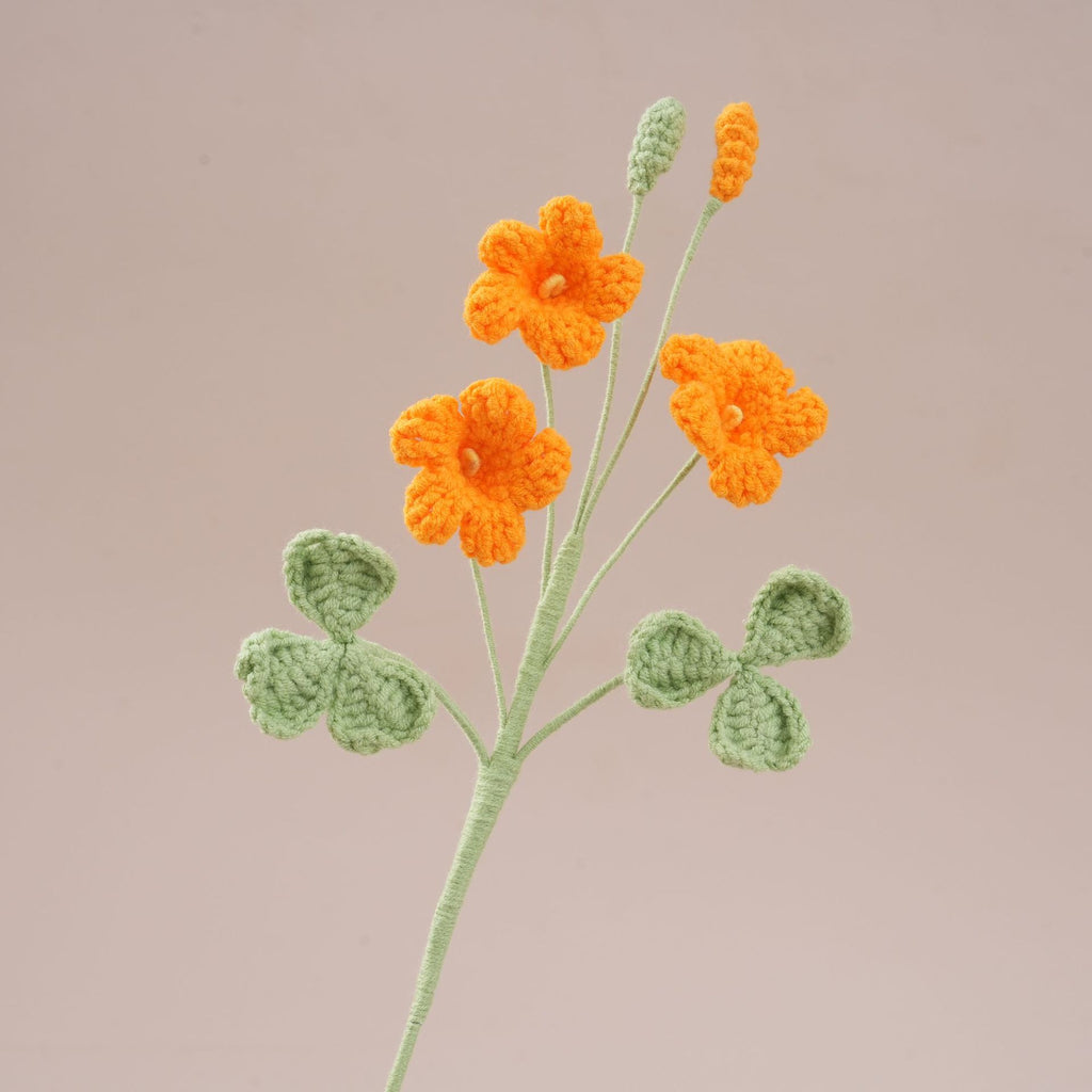 Handmade Crochet Oxalis Flowers – Set of 10 Stems