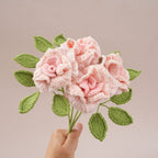10 Stems Handmade Crochet Roses – Knitted Artificial Flowers for Bouquets, Home Decor &amp; Gifts