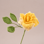 10 Stems Handmade Crochet Roses – Knitted Artificial Flowers for Bouquets, Home Decor &amp; Gifts
