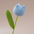 10 Stems Handmade Crochet Tulips for Vase Decor & Gifts