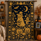 Pumpkin Ghost C2C Crochet Mosaic Pattern-Digital Download