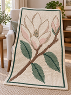 Magnolia Branch C2C Blanket Pattern PDF-Digital Download