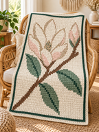 Magnolia Branch C2C Blanket Pattern PDF-Digital Download
