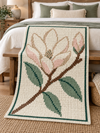Magnolia Branch C2C Blanket Pattern PDF-Digital Download