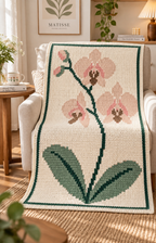 Moth Orchid C2C Blanket Pattern PDF-Digital Download