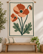 Orange Poppy C2C Blanket Pattern PDF-Digital Download