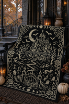 Gothic Haunted House C2C Crochet Mosaic Pattern-Digital Download