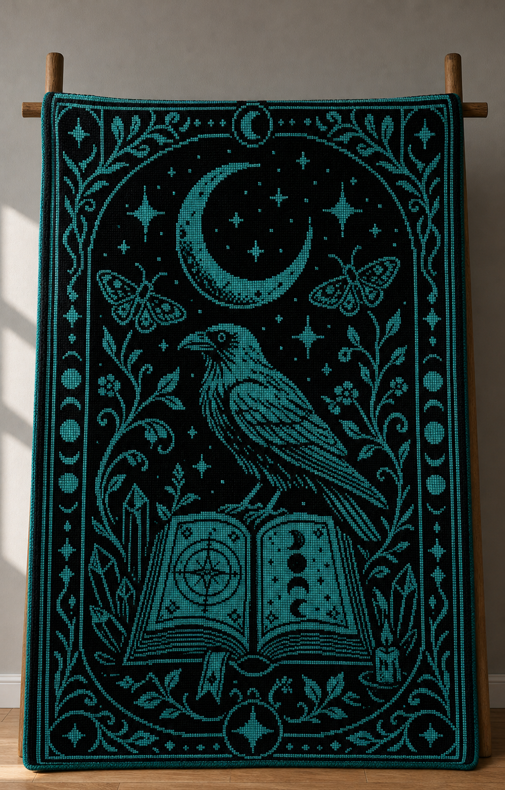 Raven Moon C2C Crochet Mosaic Pattern-Digital Download