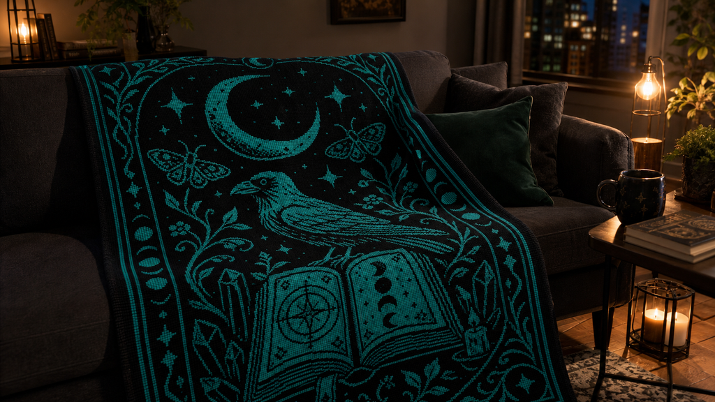 Raven Moon C2C Crochet Mosaic Pattern-Digital Download