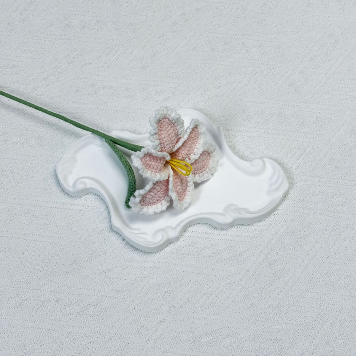 Crochet Parrot Tulip Stems-10-Pack