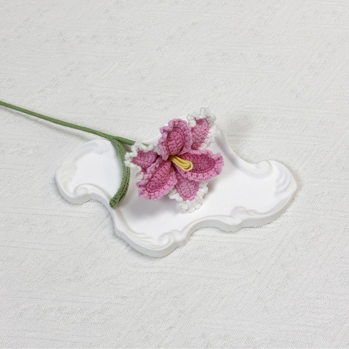 Crochet Parrot Tulip Stems-10-Pack