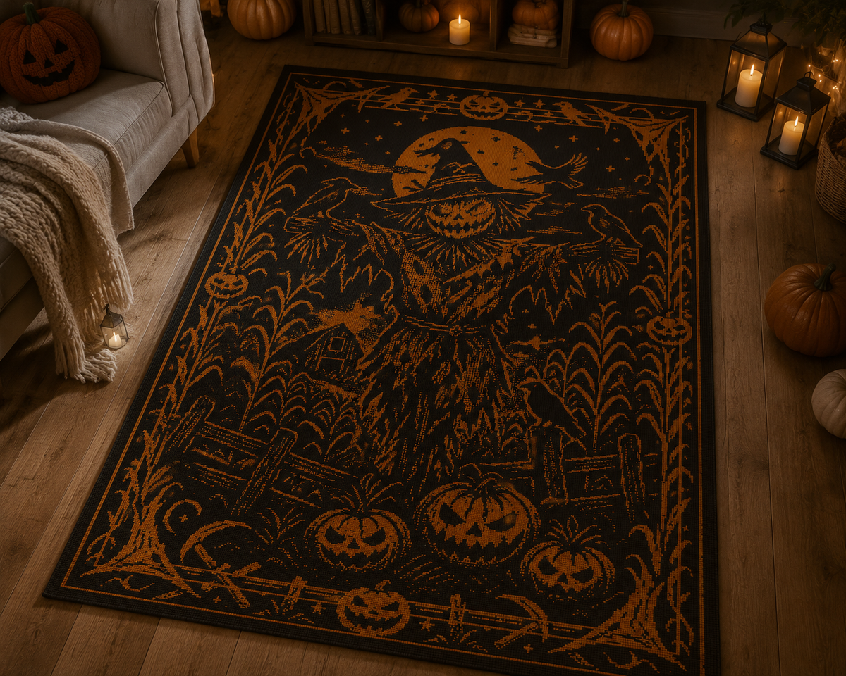 Scarecrow Pumpkin C2C Crochet Mosaic Pattern-Digital Download