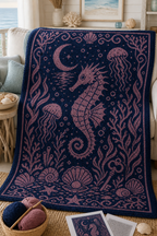 Seahorse C2C Crochet Mosaic Pattern-Digital Download