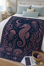 Seahorse C2C Crochet Mosaic Pattern-Digital Download