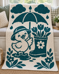 Duck Umbrella Tulips C2C Crochet Mosaic Pattern-Digital Download