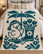 Duck Umbrella Tulips C2C Crochet Mosaic Pattern-Digital Download