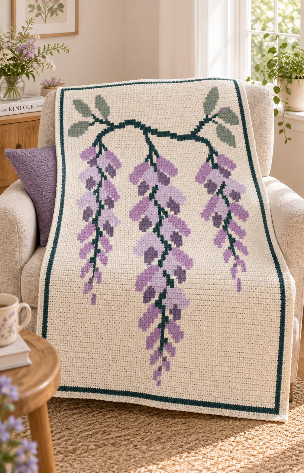 Wisteria C2C Blanket Pattern PDF-Digital Download