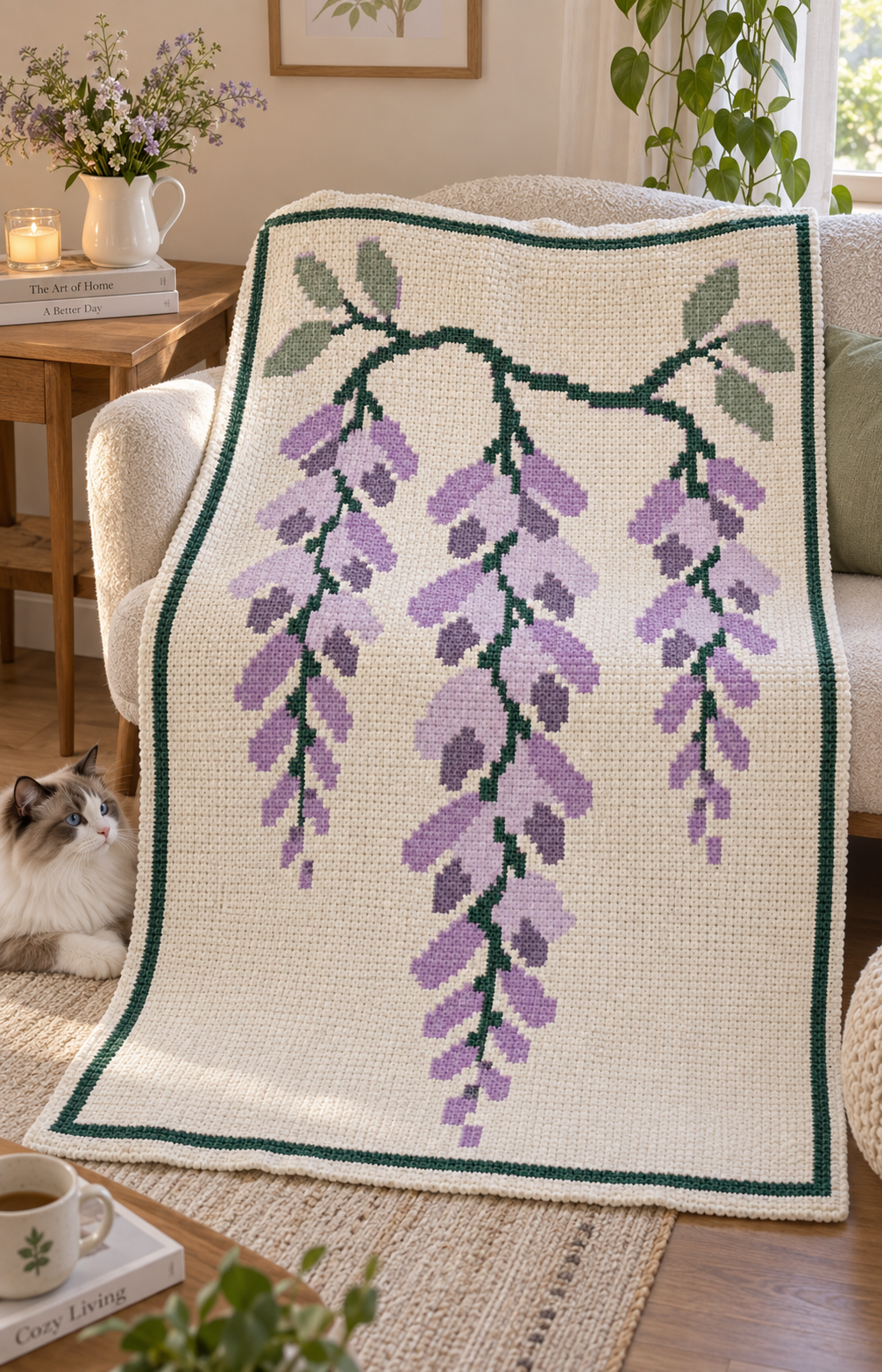 Wisteria C2C Blanket Pattern PDF-Digital Download