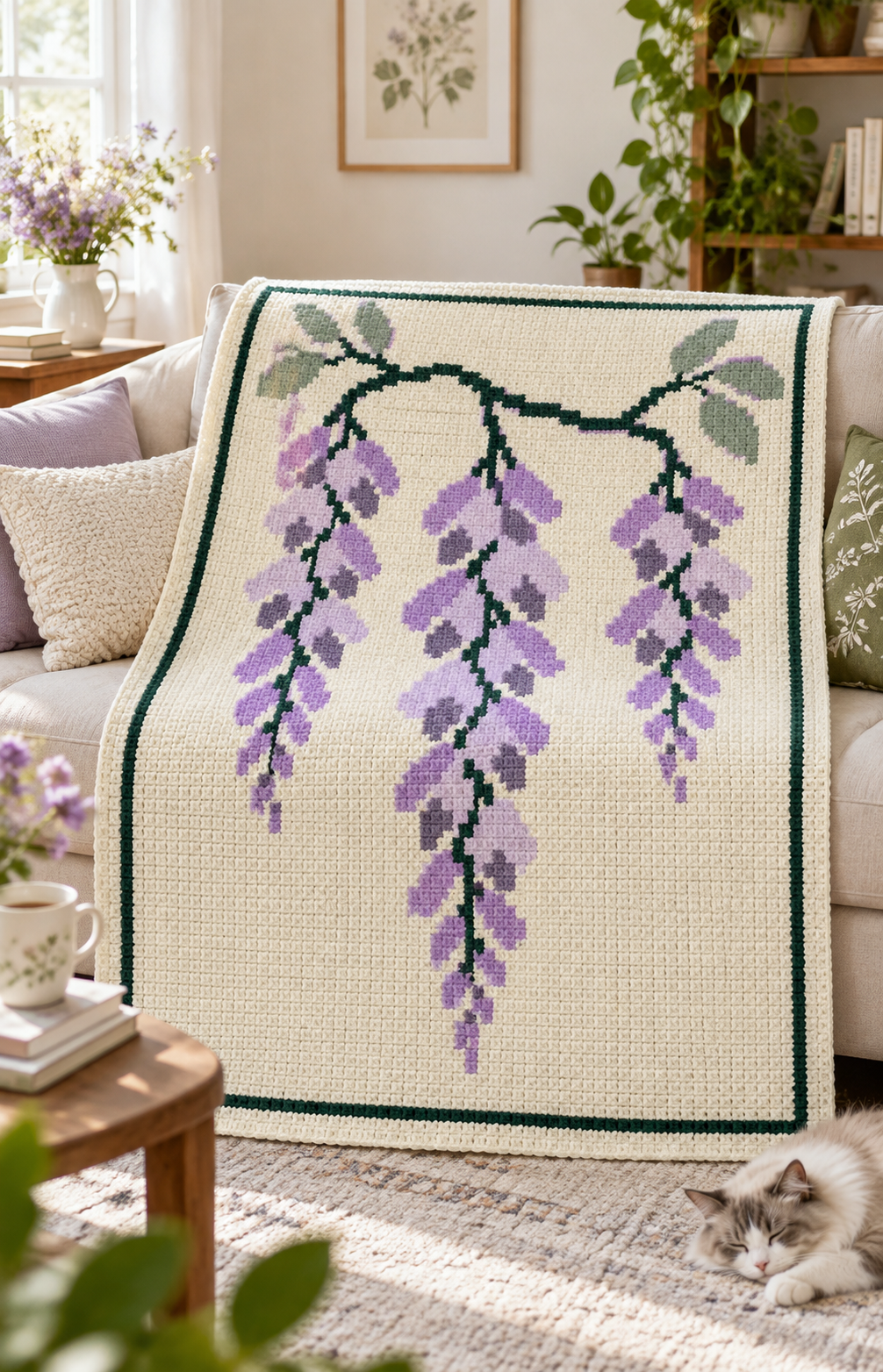 Wisteria C2C Blanket Pattern PDF-Digital Download