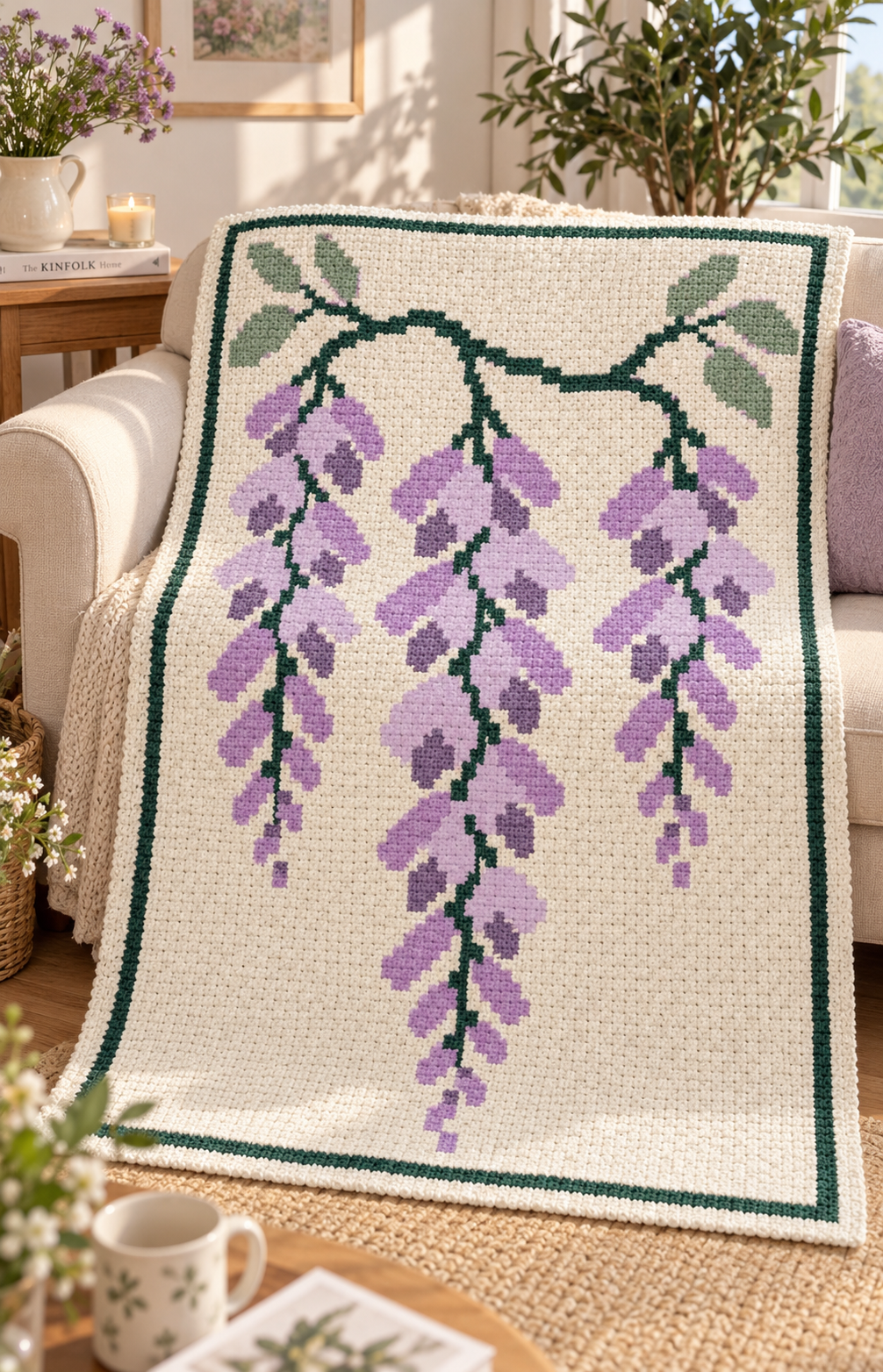 Wisteria C2C Blanket Pattern PDF-Digital Download
