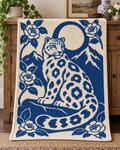 Snow Leopard Moon C2C Crochet Mosaic Pattern-Digital Download