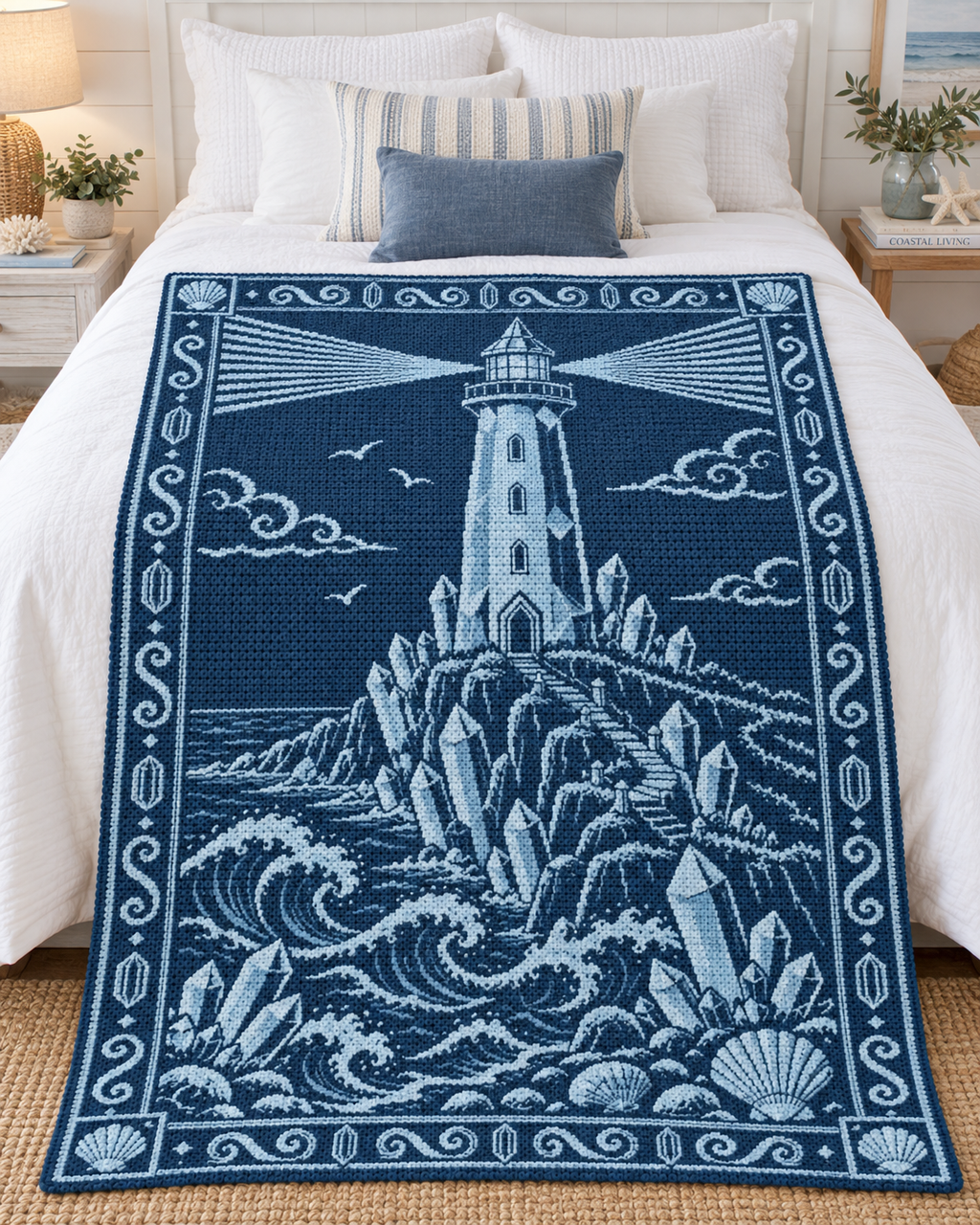 Crystal Lighthouse C2C Crochet Mosaic Pattern-Digital Download