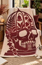 Botanical Skull Conservatory C2C Crochet Mosaic Pattern-Digital Download