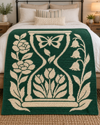 Butterfly Garden Hourglass C2C Crochet Mosaic Pattern-Digital Download