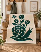 Snail Tulip Butterfly C2C Crochet Mosaic Pattern-Digital Download