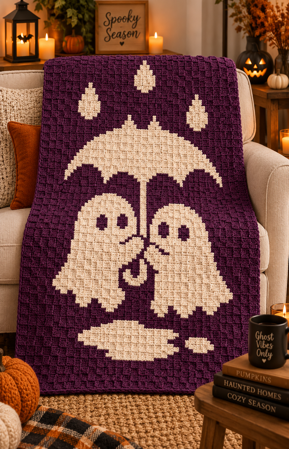 Halloween C2C Crochet Pattern Bundle – 10 Designs Digital Download