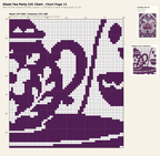 Ghost Tea Party C2C Crochet Mosaic Pattern-Digital Download