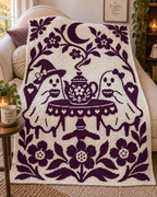 Ghost Tea Party C2C Crochet Mosaic Pattern-Digital Download
