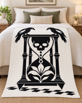 Raven Skull Hourglass C2C Crochet Mosaic Pattern-Digital Download
