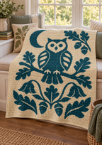 Product Title Owl Oak Acorns C2C Crochet Mosaic Pattern-Digital Download