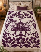 Ghost Tea Party C2C Crochet Mosaic Pattern-Digital Download