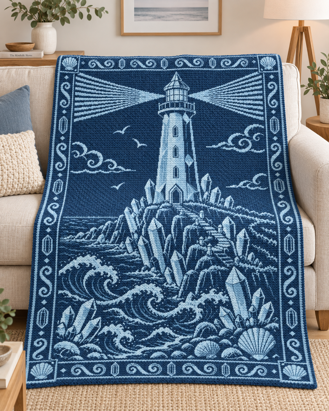 Crystal Lighthouse C2C Crochet Mosaic Pattern-Digital Download