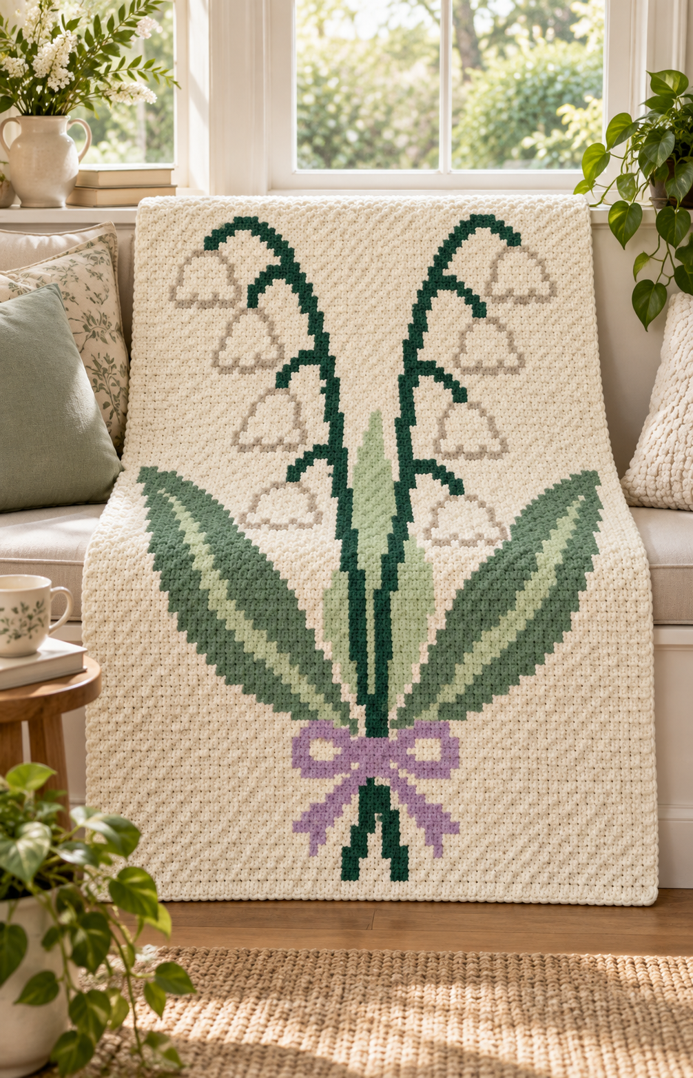 Lily C2C Crochet Blanket Pattern PDF-Digital Download