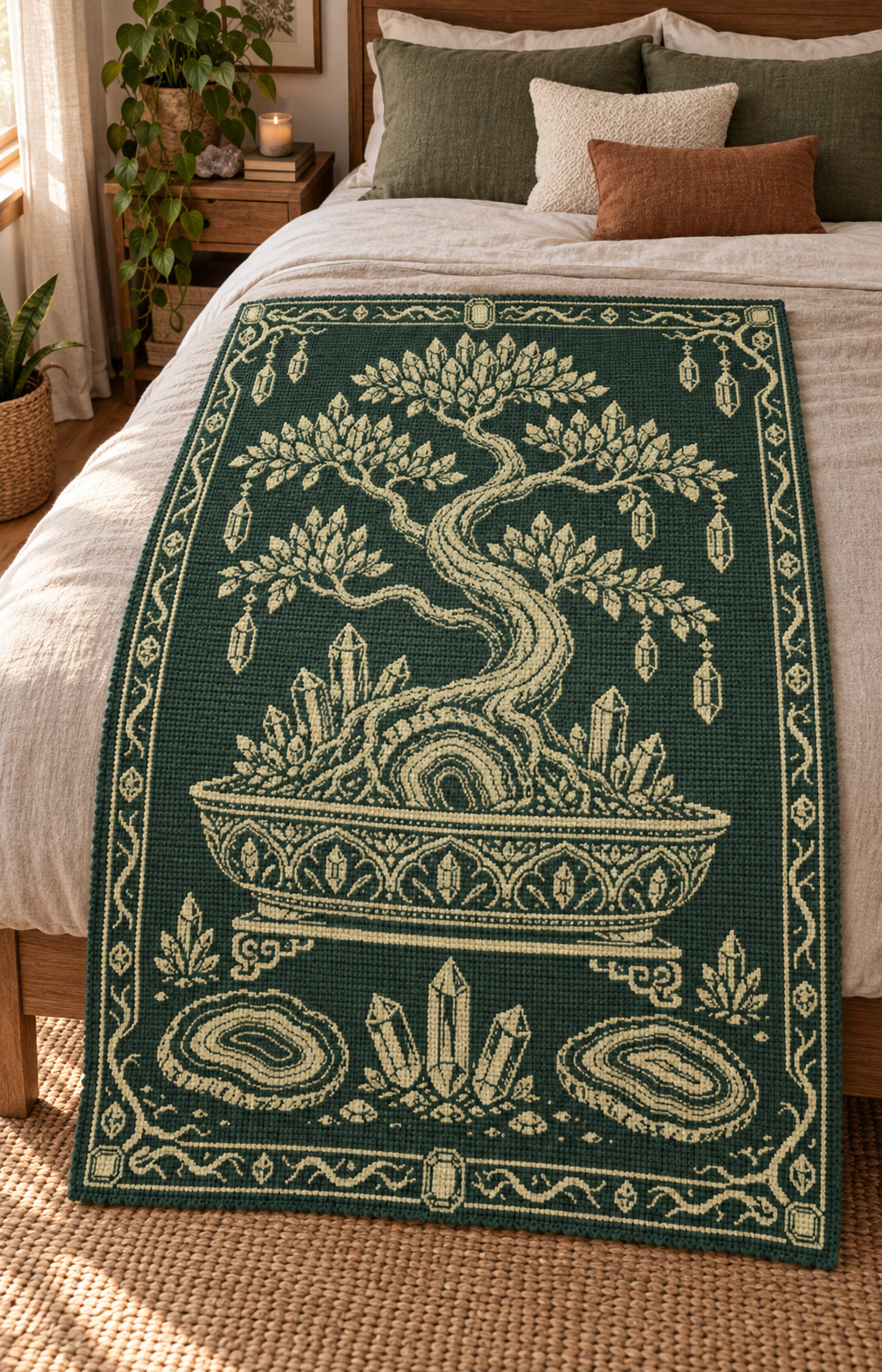 Crystal Bonsai C2C Crochet Mosaic Pattern-Digital Download