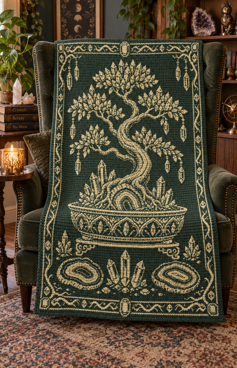Crystal Bonsai C2C Crochet Mosaic Pattern-Digital Download
