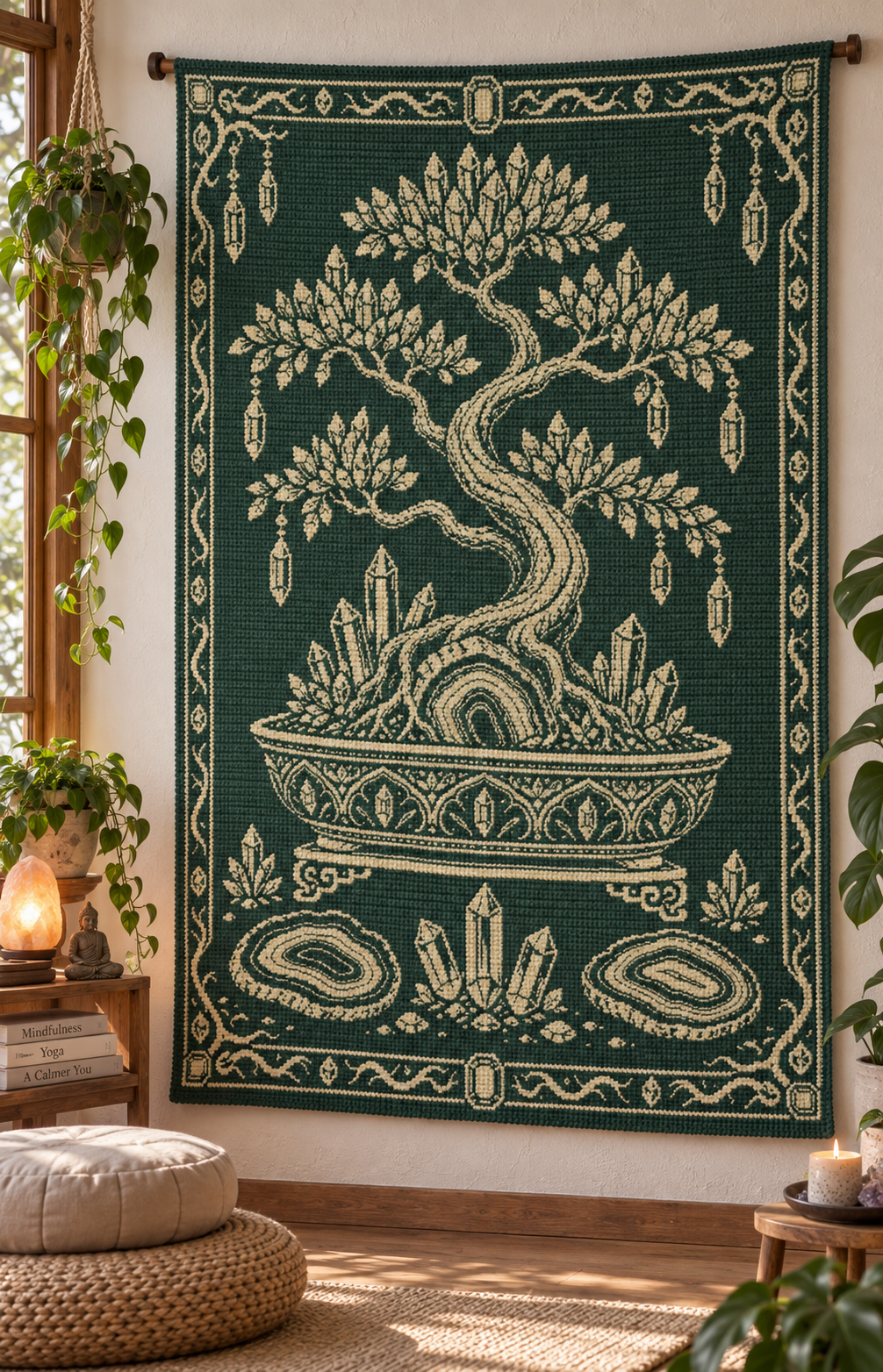 Crystal Bonsai C2C Crochet Mosaic Pattern-Digital Download