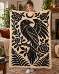 Raven and Roses C2C Crochet Mosaic Pattern-Digital Download